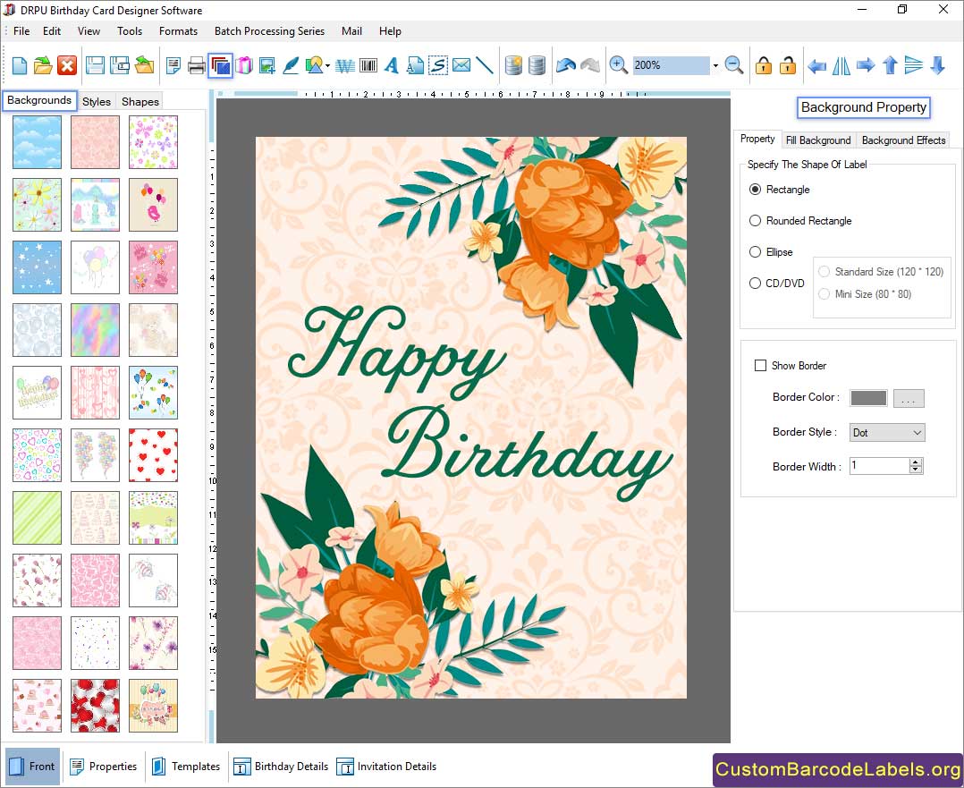 Birthday Cards Maker Software Screenshots For How To Design Colorful Card