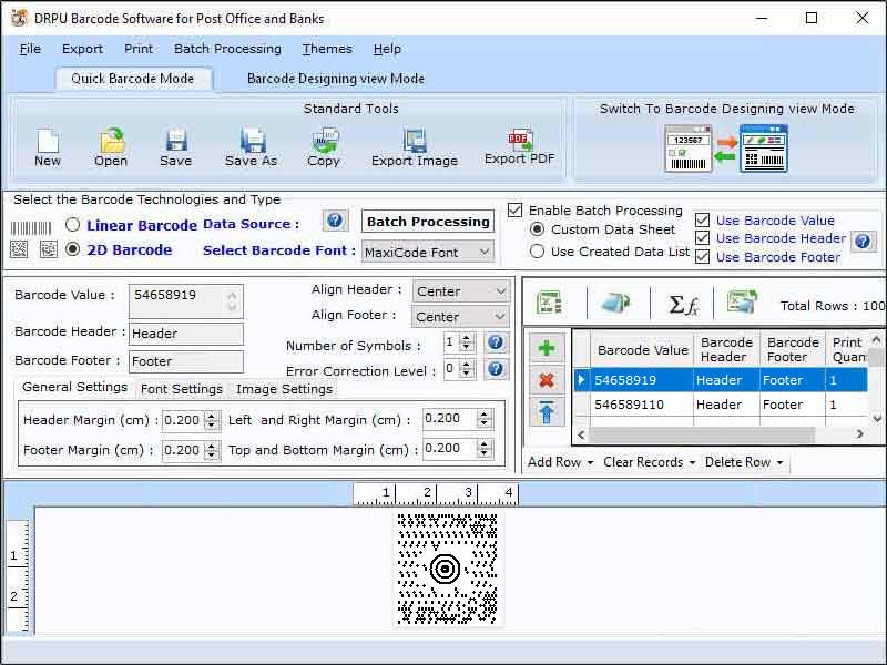 Screenshot of Product Handling Barcode Maker Software