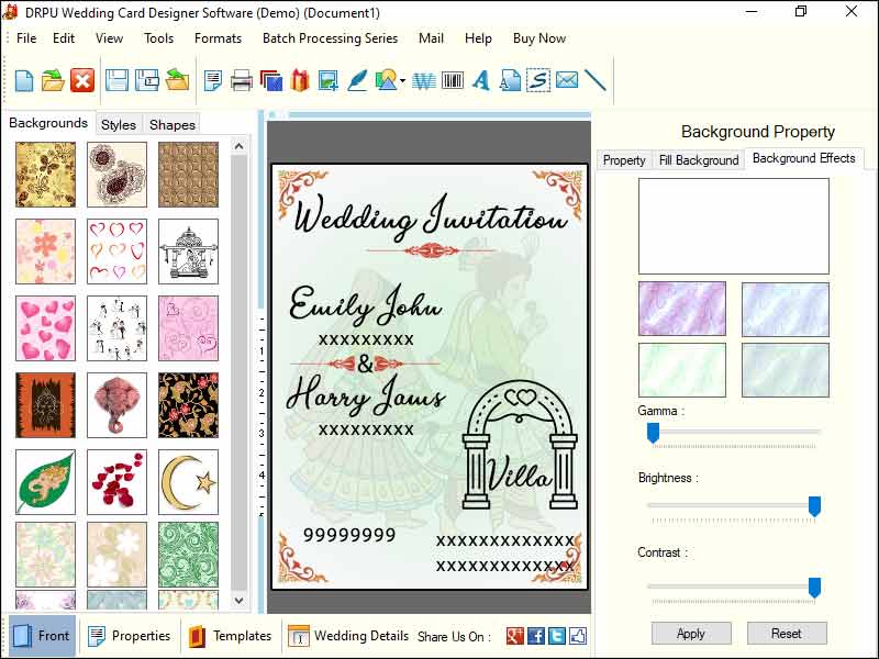 Bulk Marriage Invitation Card Maker 8.3.0.5 full